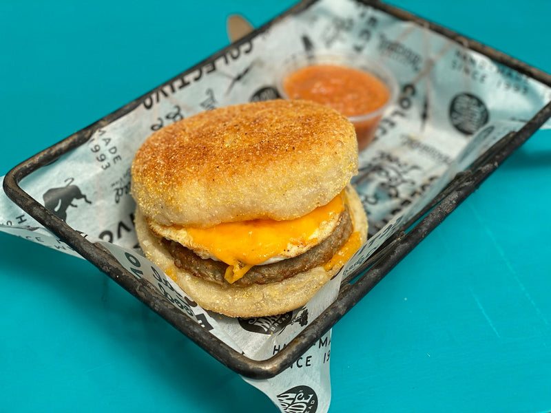 New! English Muffin Sausage Breakfast Sandwich Now Available