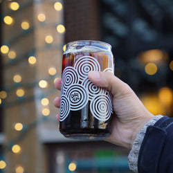 'Concentric Circles' Glass 16oz