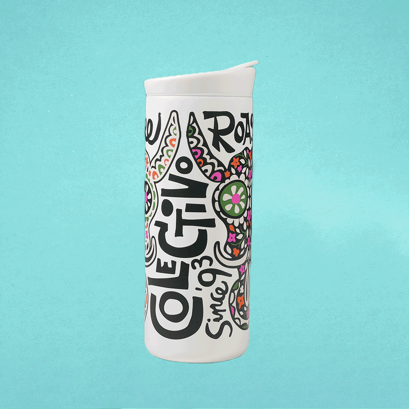 White 16oz Steer Skull Tumbler