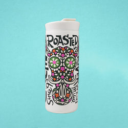 White 16oz Steer Skull Tumbler